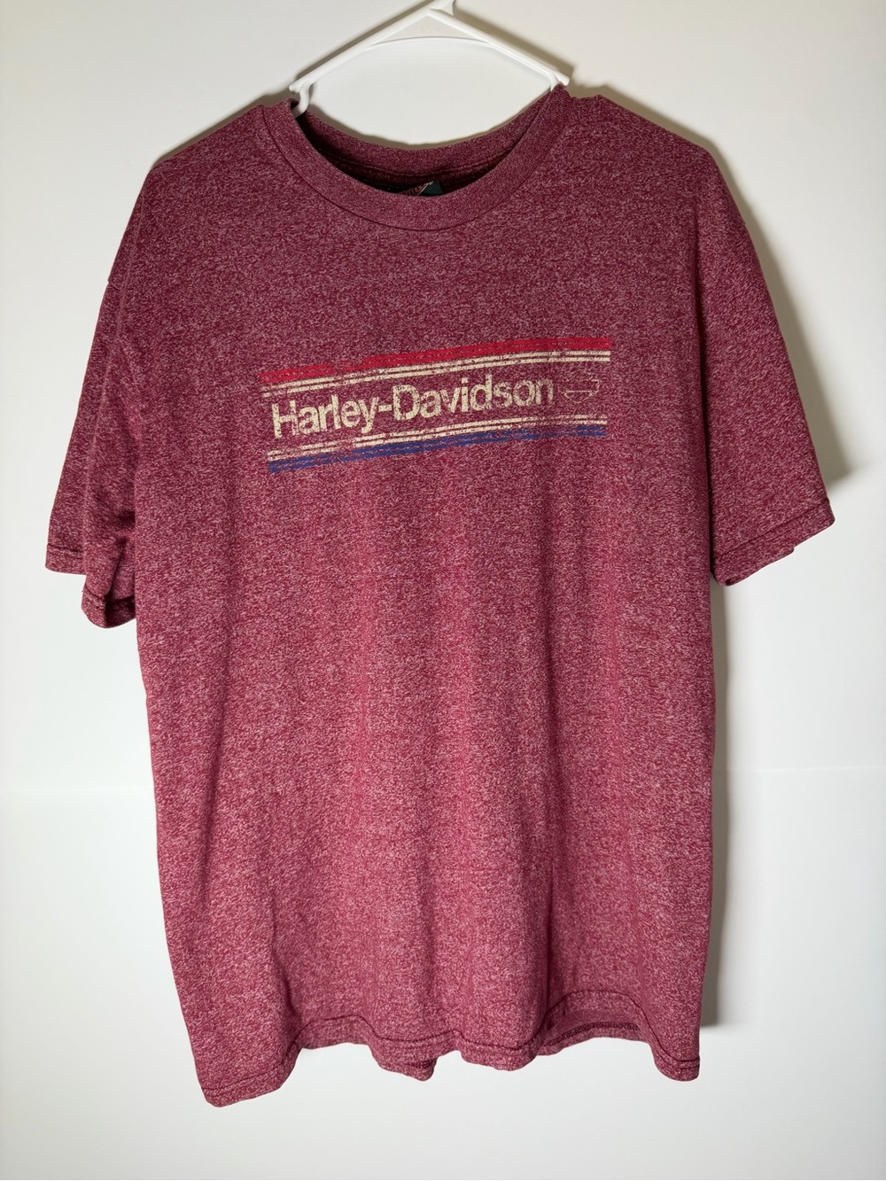 Harley-Davidson Maroon Heather Short Sleeve Logo Tee